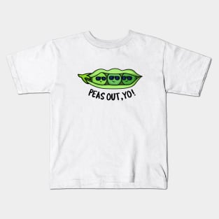 Peas Out Yo Cute Peas Peace Pun Kids T-Shirt